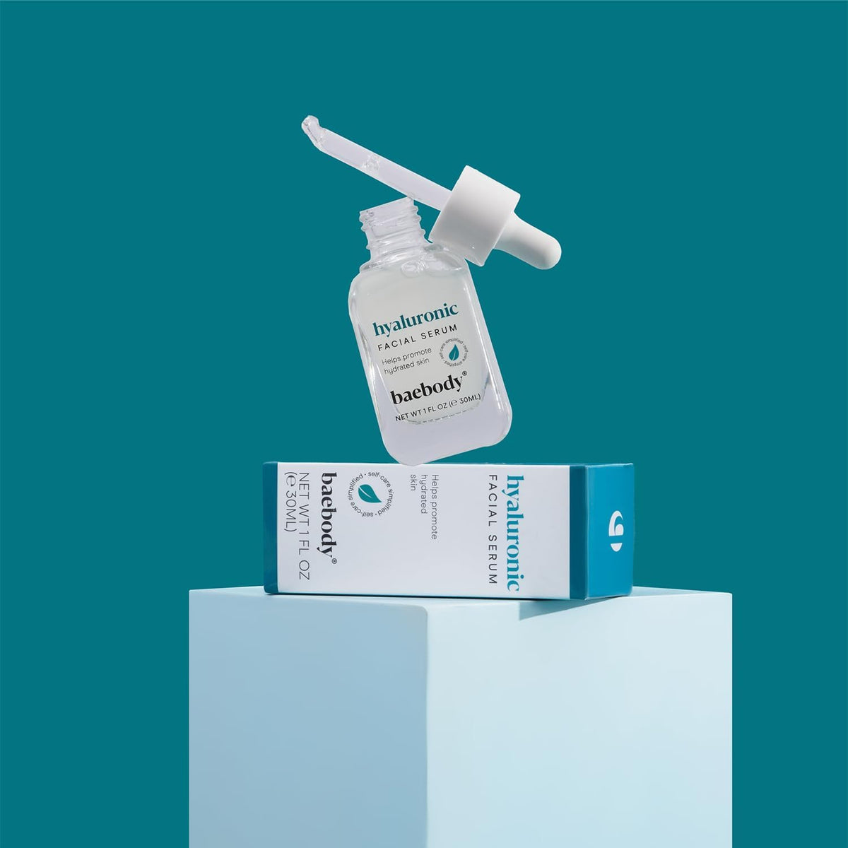 Baebody serum under foundation demonstrating priming effect for makeup