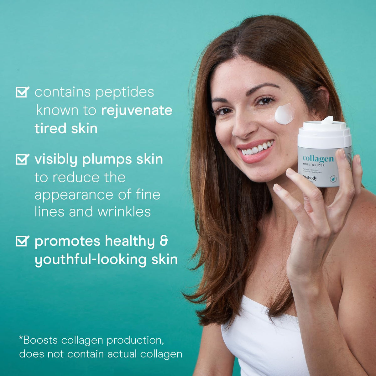 Baebody pump jar closeup displaying dispenser and hygienic, mess-free use benefit
