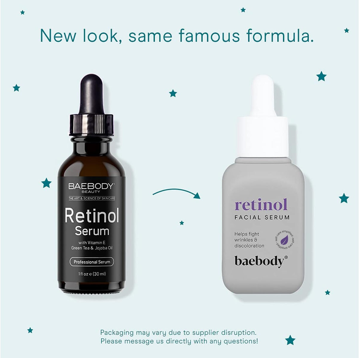 Baebody dropper dispensing serum demonstrating controlled application