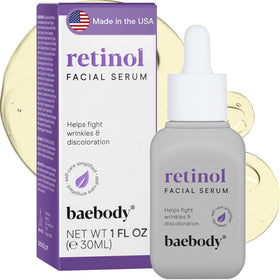 Baebody bottle front view showing product branding and benefits