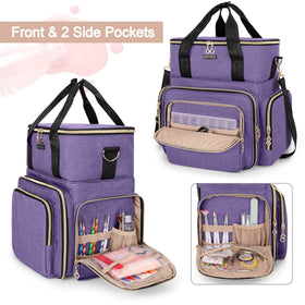 BAFASO side pocket detail storing brushes and powders for organized tools