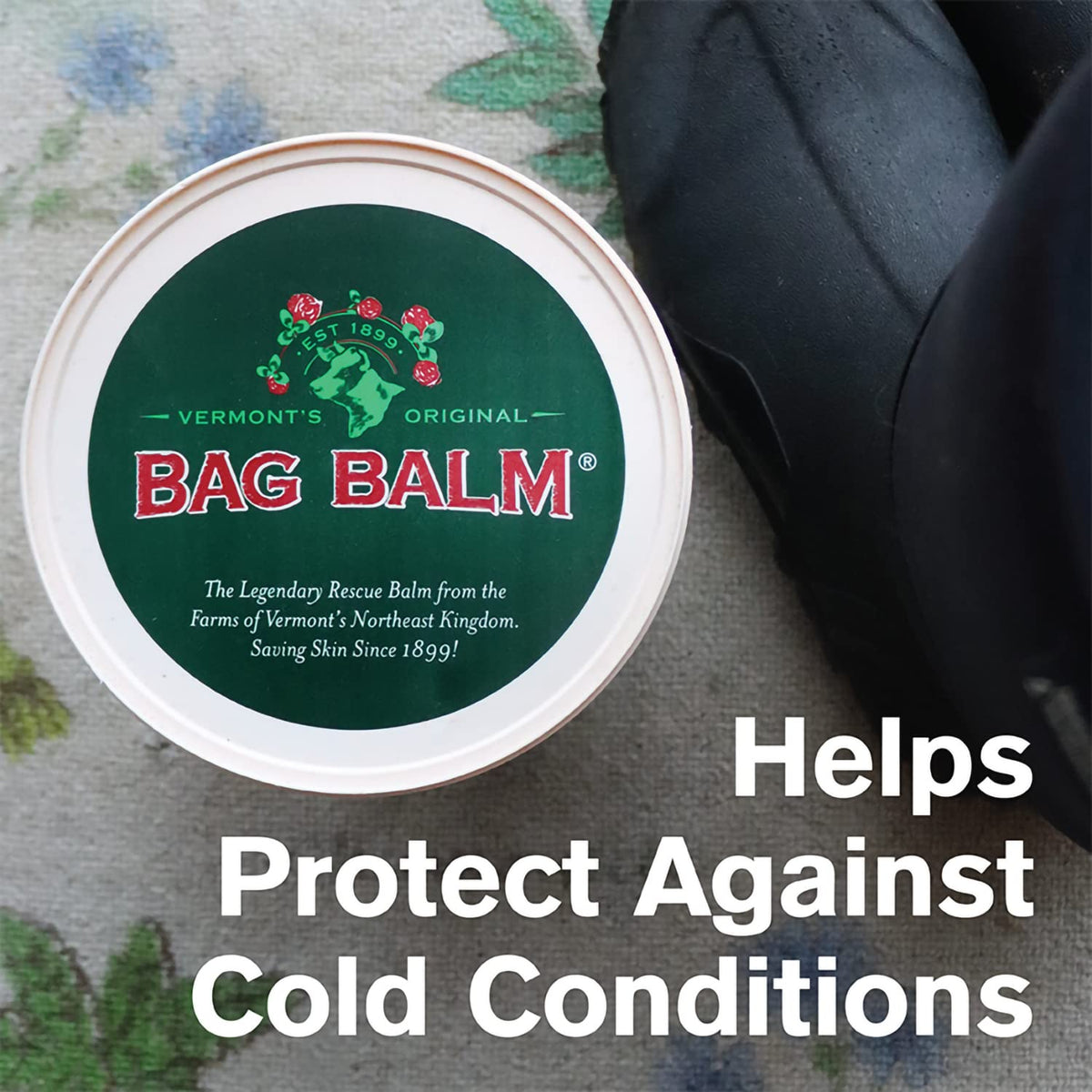 Close-up of Bag Balm lanolin sheen highlighting deep-softening benefit