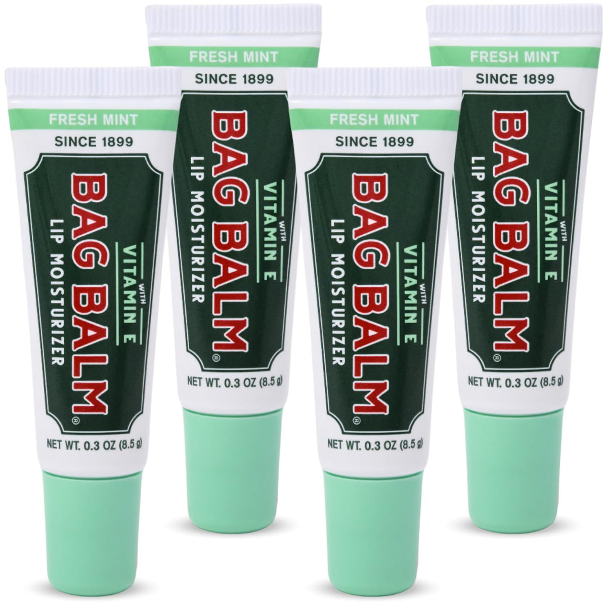 Bag Balm front packaging fresh mint showing brand and tube image for quick recognition and portability