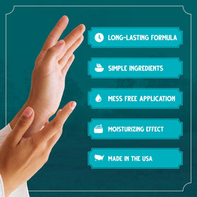 Bag Balm tube in hand demonstrating portability and quick application