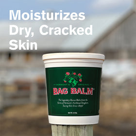 Open Bag Balm pail showing thick ointment texture for long-lasting moisture