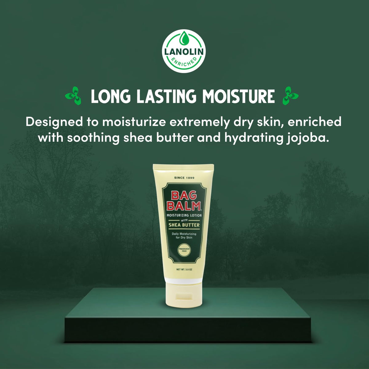 Bag Balm tube beside a wallet illustrating compact travel-friendly size benefit