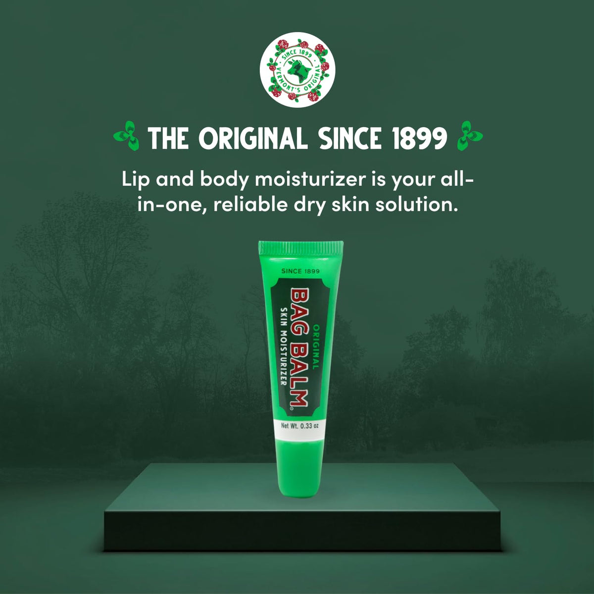 Close-up of a single Bag Balm tube emphasizing the compact applicator and portability