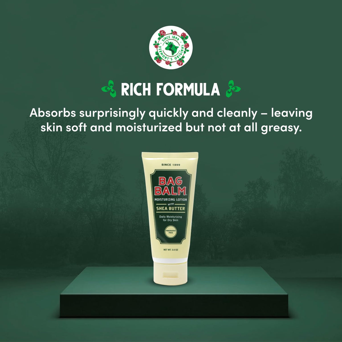 Bag Balm creamy lotion texture close-up demonstrating rich hydration benefits