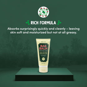 Bag Balm creamy lotion texture close-up demonstrating rich hydration benefits