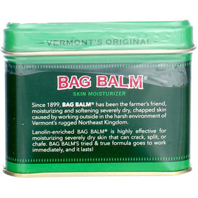 Bag Balm tin next to a phone to show 8 oz size and portable convenience