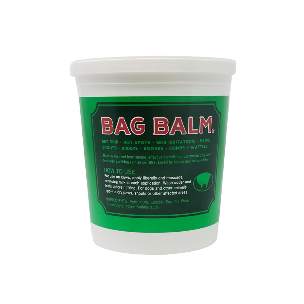 Bag Balm pail in a workshop setting offering heavy-duty relief for hands