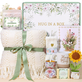 BaiCai front of gift box showing complete spa care set and presentation benefit