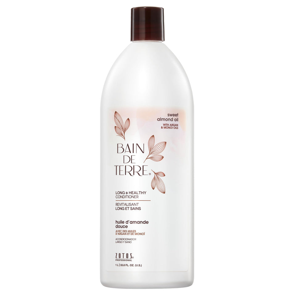 Bain de Terre front packaging showing bottle and product benefit