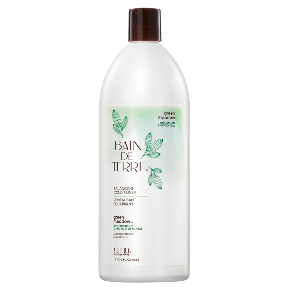 Bain de Terre front bottle showing Green Meadow label and size