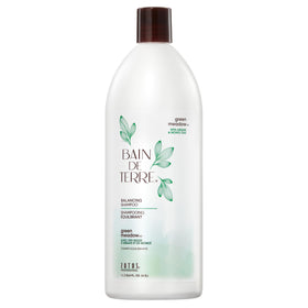 Bain de Terre front packaging showing bottle and product benefit of gentle balancing