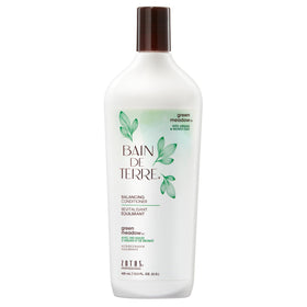 Bain de Terre front packaging showing bottle and calming green branding for shelf appeal