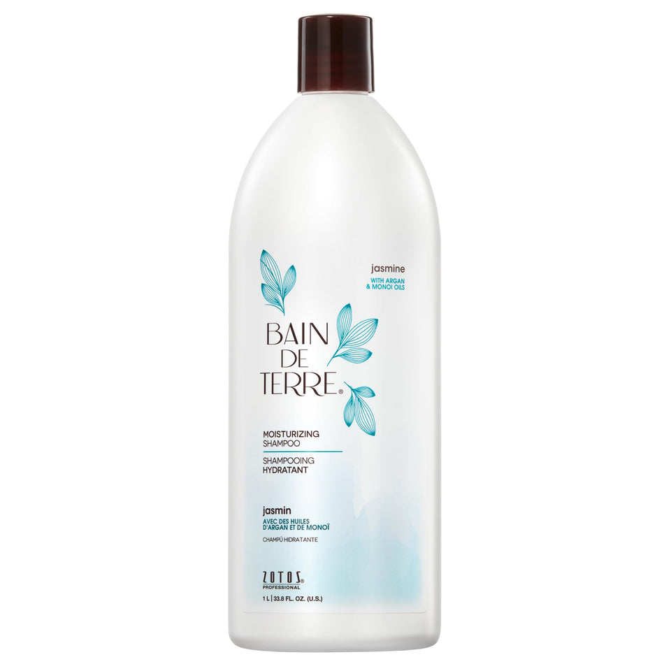 Bain de Terre front bottle showing label and 33.8 fl oz size for clear product ID