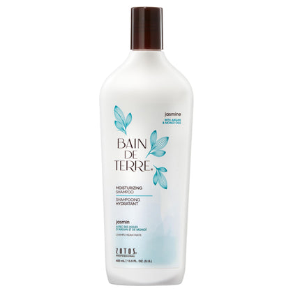 Bain de Terre front bottle view showing packaging and hydrating promise