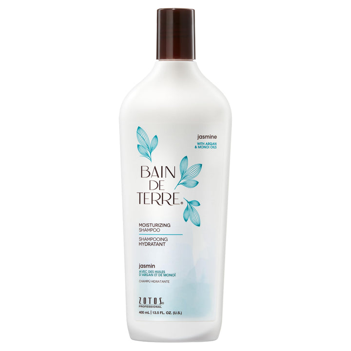 Bain de Terre front bottle view showing packaging and hydrating promise