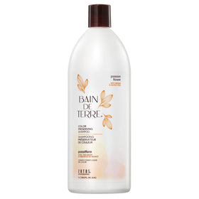 Bain de Terre bottle front showing label and color-preserving benefit