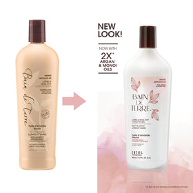 Bain de Terre label close-up highlighting ingredients and claims