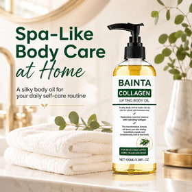 BAINTA staged in bathroom routine to show practical after-shower use
