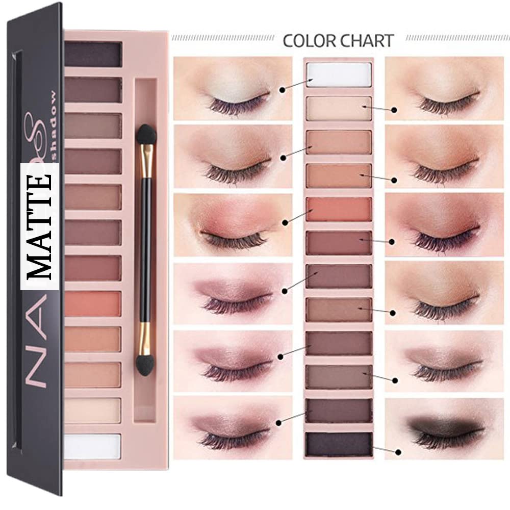 BAISEN DIARY open 12-color eyeshadow palette showing versatile shades
