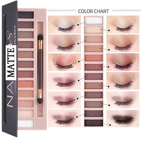 BAISEN DIARY open 12-color eyeshadow palette showing versatile shades