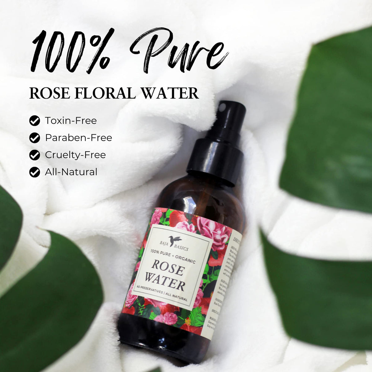 Baja Basics spraying hair to refresh curls and soothe scalp between washes
