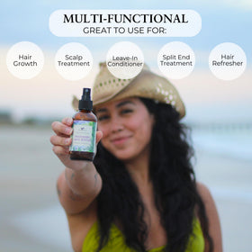 Baja Basics rice water infusion close-up illustrating gentle strengthening benefit