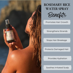 Baja Basics spray applied to scalp demonstrating targeted nourishment and massage