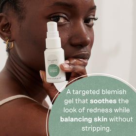Balance Me serum blended under foundation showing compatibility with makeup
