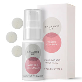Balance Me front packaging showing cream jar and brand clarity benefit