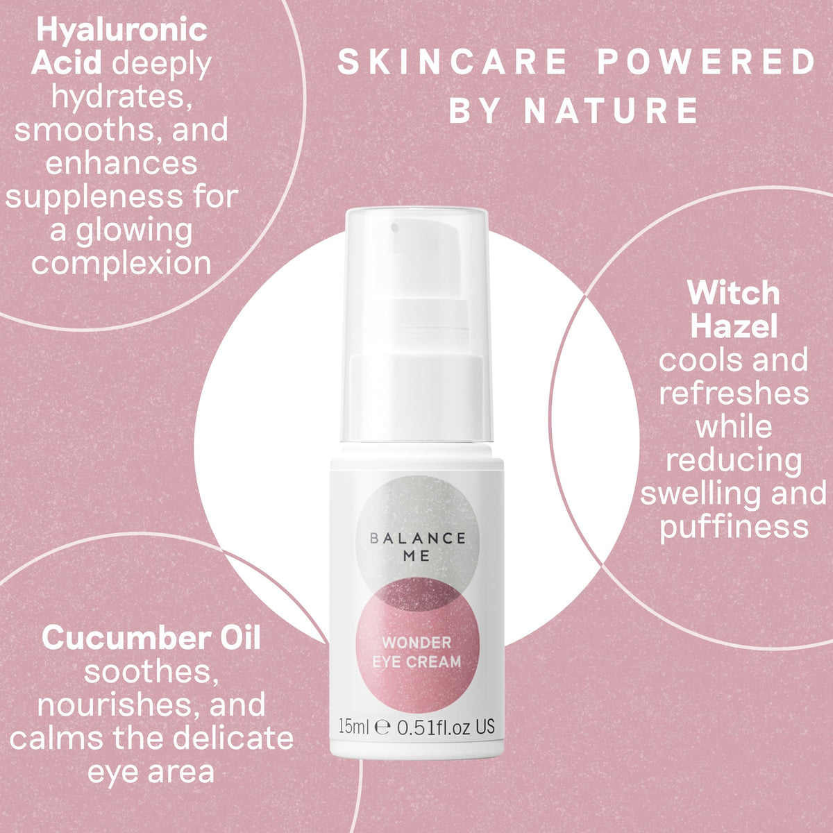Balance Me hyaluronic acid droplet demonstrating hydration boost benefit