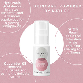 Balance Me hyaluronic acid droplet demonstrating hydration boost benefit