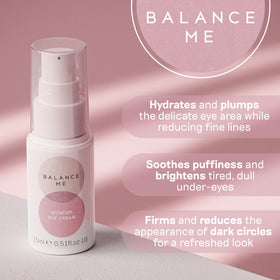 Balance Me open jar texture showing smooth cream for easy absorption benefit