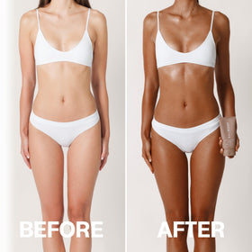 BALI BODY applying cream with mitt to demonstrate easy, streak-free blending