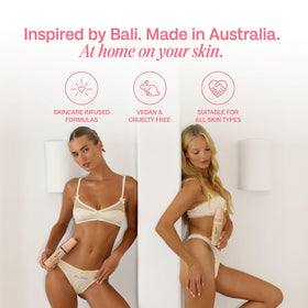 BALI BODY ingredients label close-up showing nourishing components