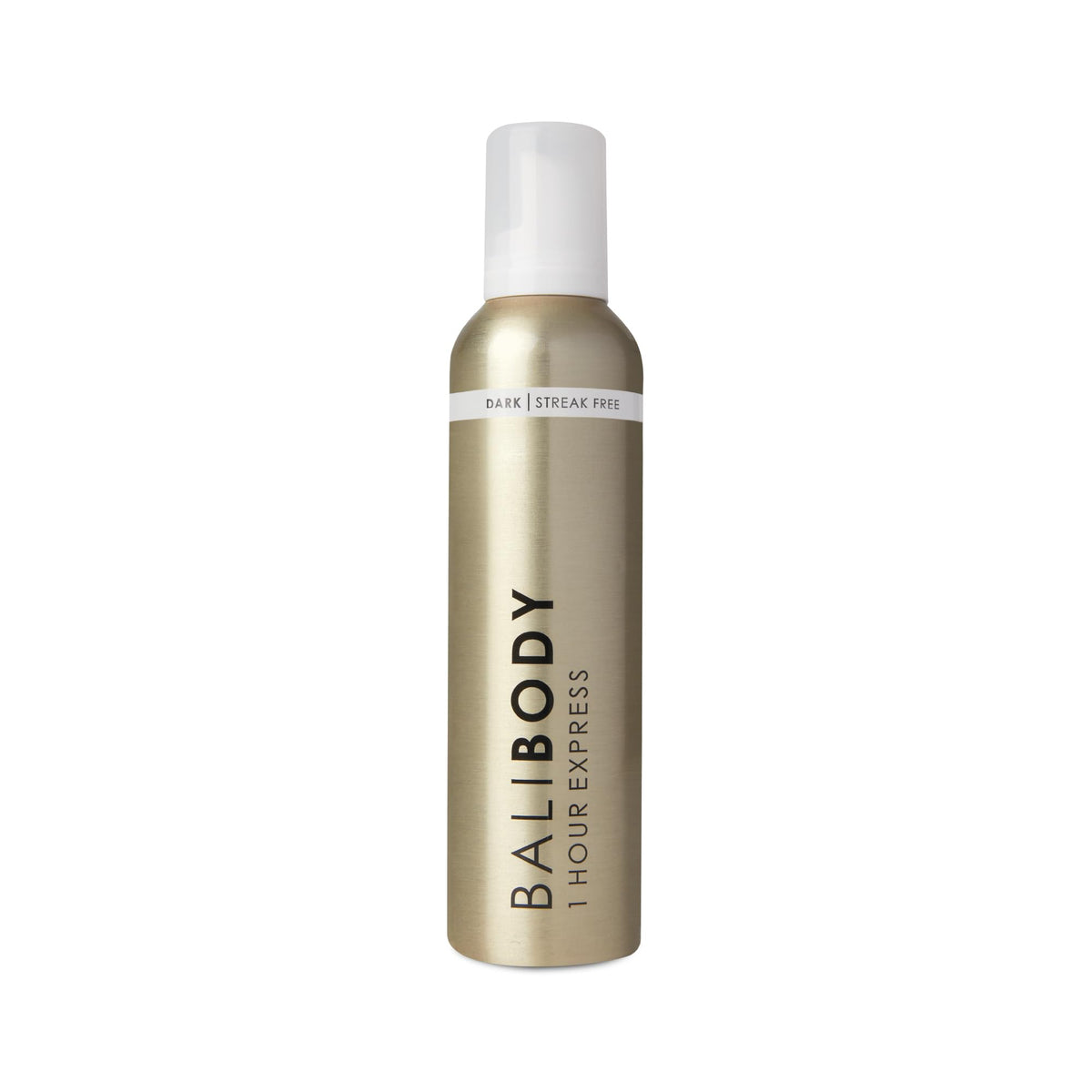 BALI BODY front packaging showing foam can and label for clear identification and benefit