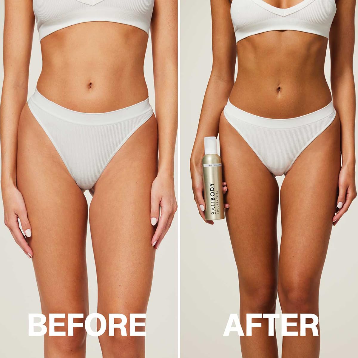 BALI BODY foam applied in hand demonstrating smooth application and streak-free blending