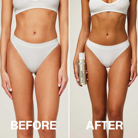 BALI BODY foam applied in hand demonstrating smooth application and streak-free blending