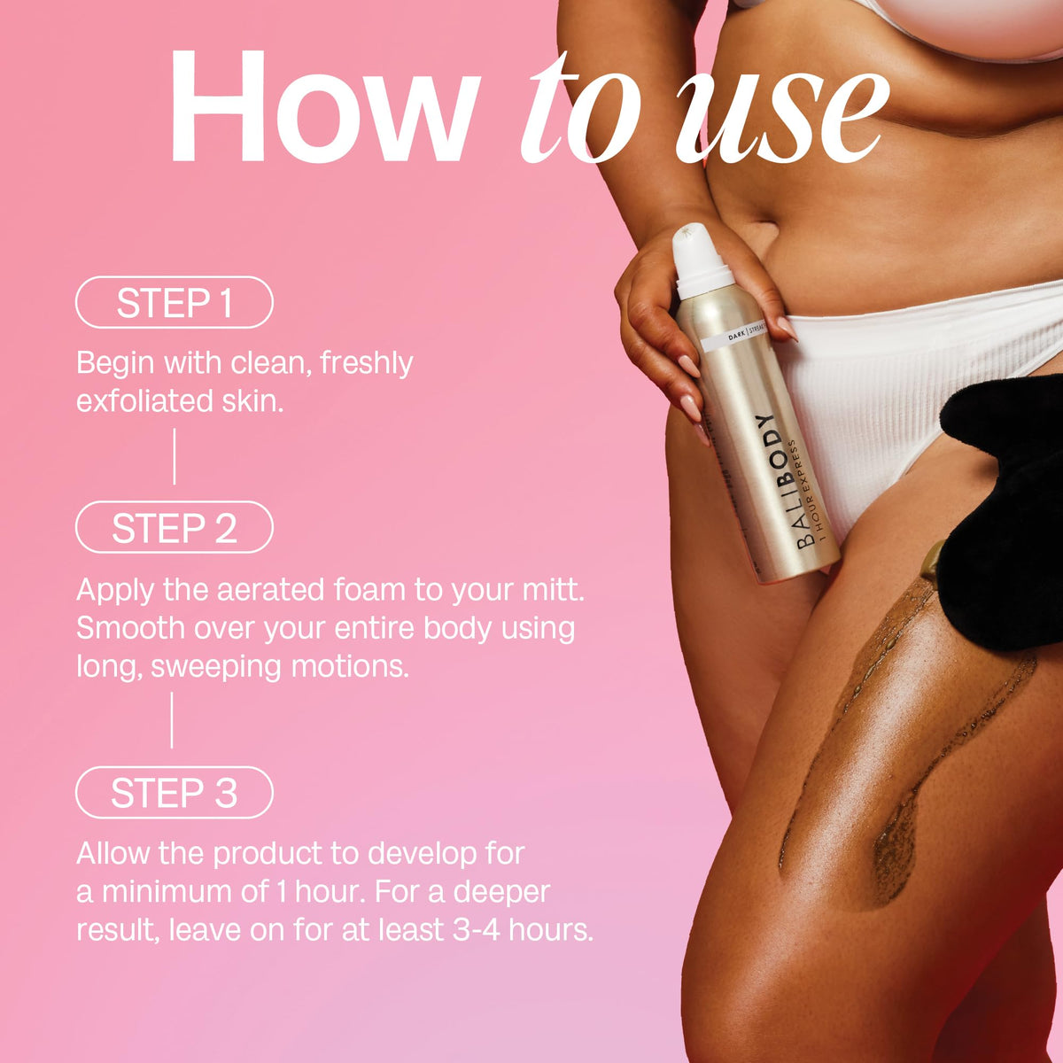 BALI BODY lifestyle bathroom setup demonstrating easy at-home tanning routine and convenient use