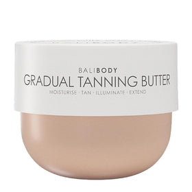 Bali Body front packaging showing product and benefit of buildable tan