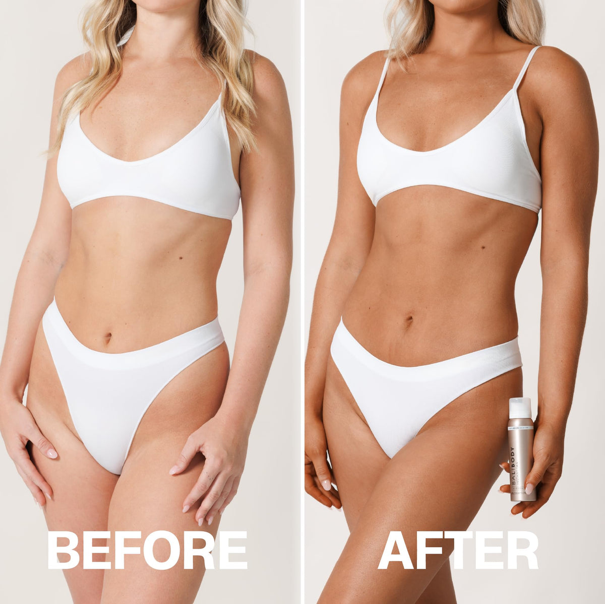 BALI BODY texture on skin revealing matte, airbrushed bronze finish benefit