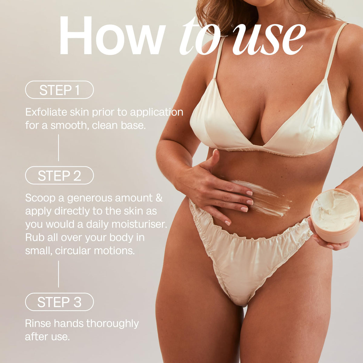 Bali Body on bathroom shelf in lifestyle setting showcasing daily routine glow