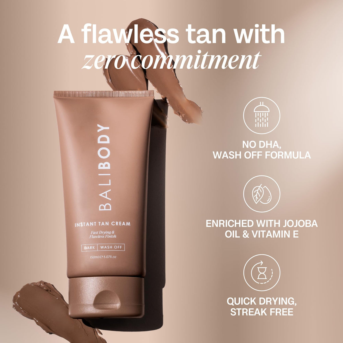 BALI BODY 150ml beside a coin for size comparison and travel convenience