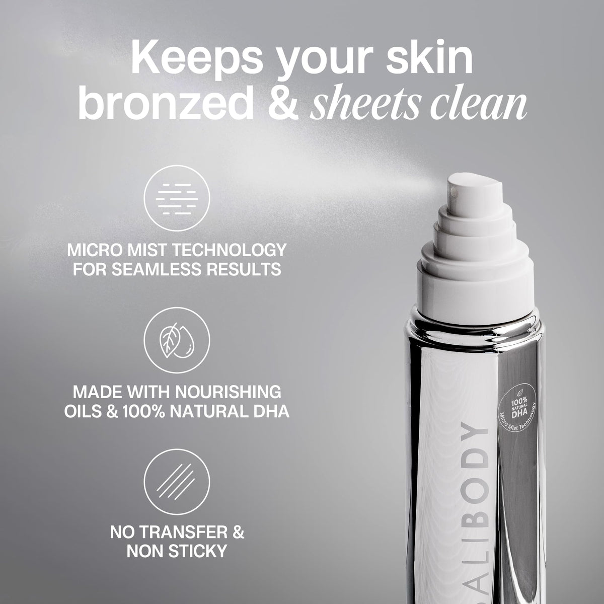 Bali Body size comparison next to hand to show 200 ml travel-friendly capacity