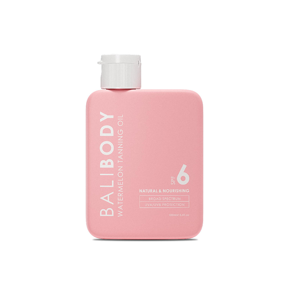BALI BODY front bottle view showing bright packaging and SPF 6 benefit