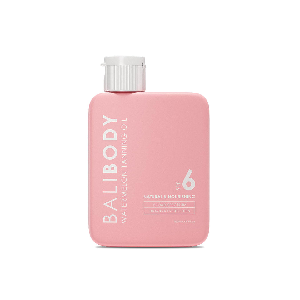 BALI BODY front bottle view showing bright packaging and SPF 6 benefit