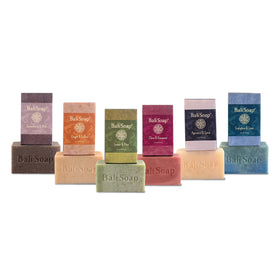 Bali Soap close-up of bar texture highlighting rich lather and moisturizing oils